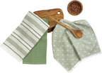 Sage Green White Kitchen Hand Dish Towels: Oversized 28" x 16", 100% Cotton - Image 5