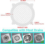 30 Pack Disposable Shower Drain Hair Catcher Shower Drain Mesh Stickers - Image 5