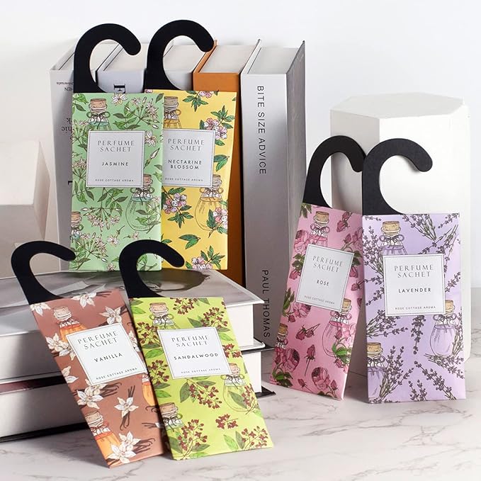 ROSE COTTAGE Large 12 Packs Flower Citrus Hanging Closet Air Freshener Scented - Image 8