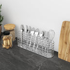 304 Stainless Steel Utensil Holder, Knife and Fork Drainer Basket - Image 2