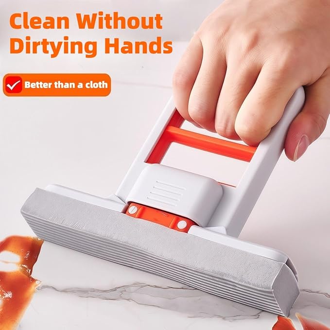 Cloth Changing Mini Mop with a Mini Foldable Desktop Mop, Flat Dust Mop - Image 7