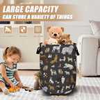 Cute Dogs Laundry Basket, Foldable Dog Lover Laundry Hamper Tote Bag Dirty - Image 2