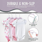 50 Premium Velvet Baby Hangers 11.8" Inch Non-Slip Infant, Ultra Slim - Image 5