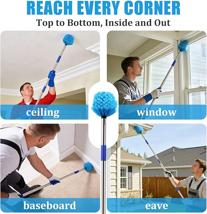 Cobweb Duster with Extension Pole, 8 FT Long Duster - Image 7