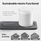 2Pack Diatomite Stone Coasters Water Absorbing Sink Tray - Image 3