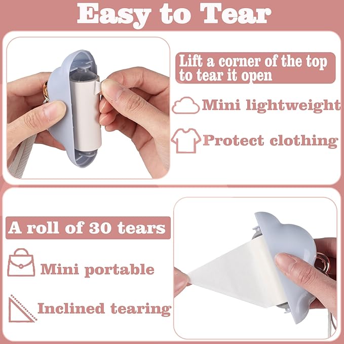 Mini Lint Roller Travel Size, Reusable Pet Hair Remover - Image 3
