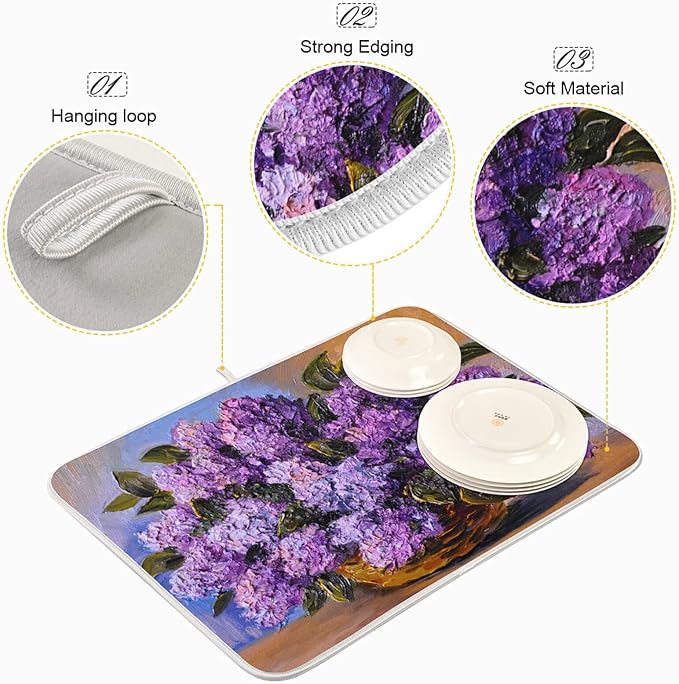 Absorbent Dish Drying Mat for Kitchen Counter - Image 4