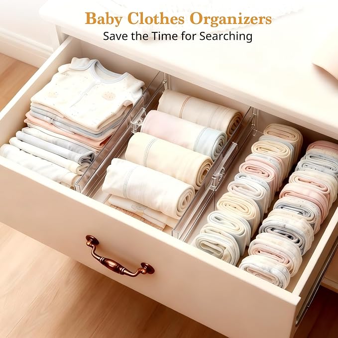 6 Pack Drawer Dividers for Clothes, Kitchen Utensils - Image 5