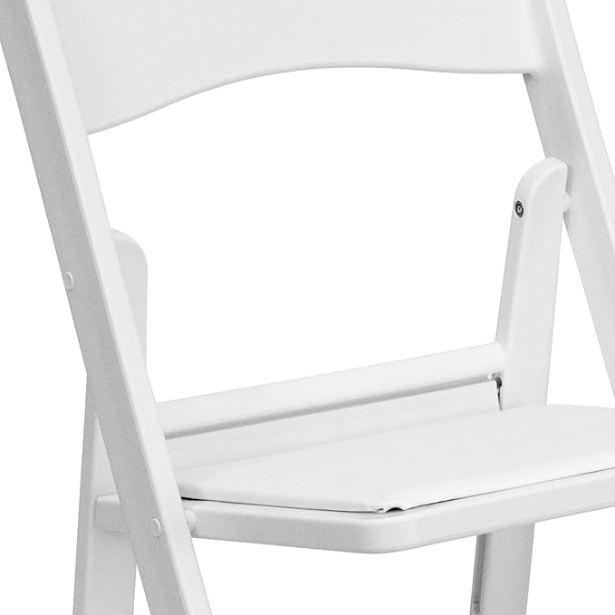 Flash Furniture Hercules Series Folding Chair - White Resin - Set of 4 800LB Weight Capacity Comfortable Event Chair - Light Weight Folding Chair - Image 17