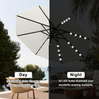 ABCCANOPY 10FT Durable Solar Led Patio Umbrellas with 32LED Lights (Light Beige) - Image 4