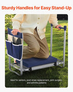 VEVOR Large Folding Garden Kneeler and Seat Heavy Duty, Widened 10" EVA Foam Pad, Portable Garden Stool with Tool Bags, Gardening Bench to Relieve Knee & Back Pain, Gifts for Seniors, Women, Parents - Image 5