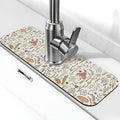 Cute Mushroom Wild Plant Kitchen Sink Splash Guard Faucet Mat 1 Pcs, Absorbent by WILL+BUDXEG