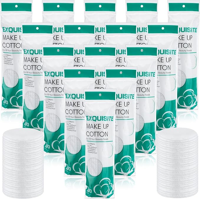 Maxcheck 1500 Pcs Cotton Rounds Bulk Exfoliating Rounds by Maxcheck
