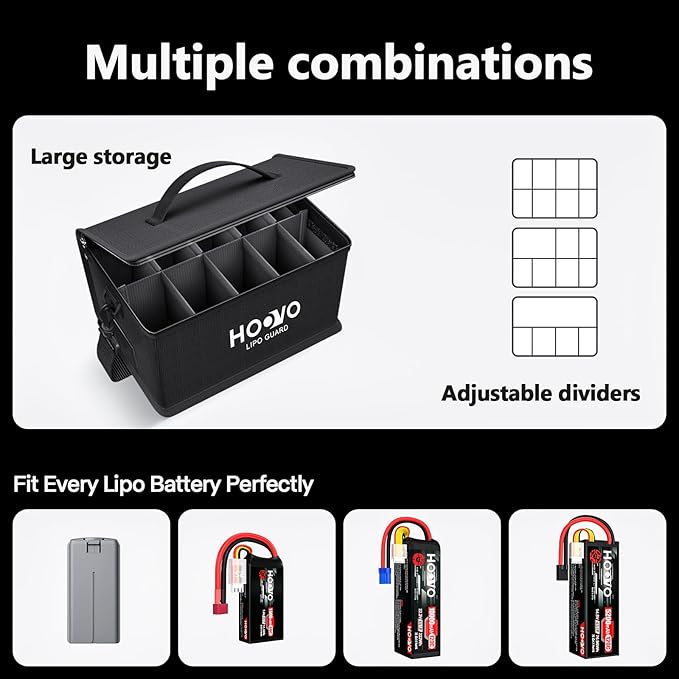 HOOVO Lipo Bag, Fireproof and Explosionproof LiPo Battery Bags - Image 3