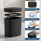 2 Pack 2.7 Gal Bathroom Trash Can - Image 9