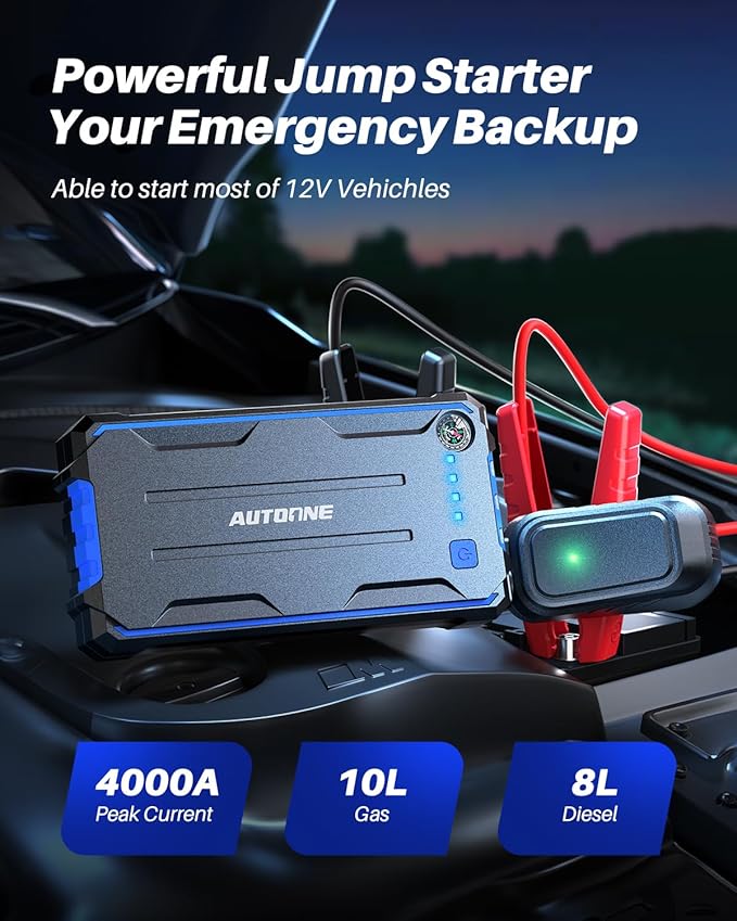 AUTOONE 4000A Car Jump Starter, Battery Jumper Starter Portable - Image 2