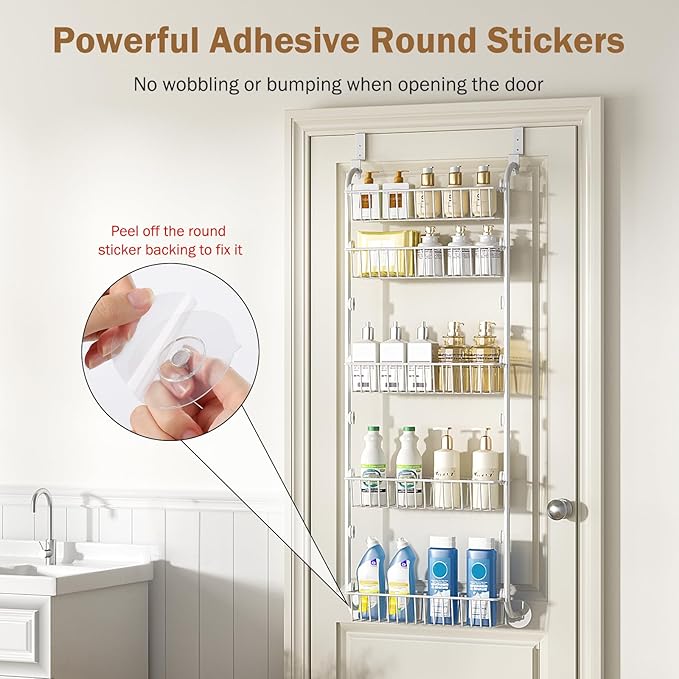 Delamu Over The Door Pantry Organizer, 5-Tier Pantry Door Organizers and Storage - Image 5