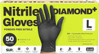 SUPER+ HEAVY DUTY Nitrile Gloves 8 Mil Diamond Texture Disposable Chemical by Super