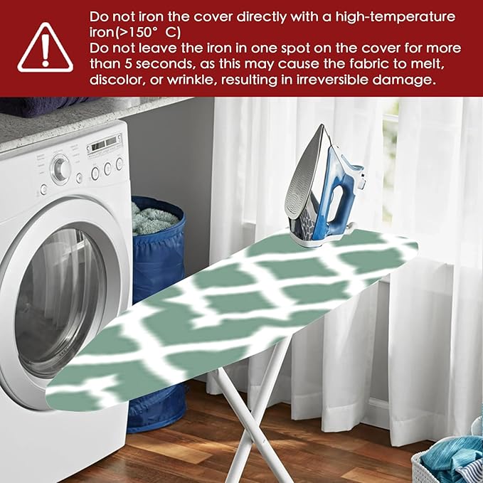 Nuxovilar Green Geometric Pattern Ironing Board Cover, 15 * 54inch, Fits Most - Image 6