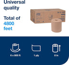 Tork Hand Towel Roll Natural H80, 100% Recycled Fiber, 6 Rolls x 800 ft - Image 2