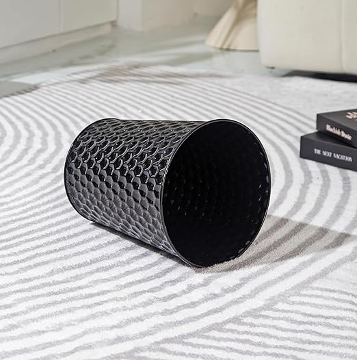 Small Metal Trash Can Wastebasket, Decorative Honeycomb Garbage Can Waste Basket - Image 9