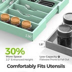 Bamboo Kitchen Drawer Organizer, Expandable Silverware Organizer - Image 3