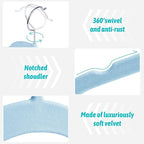 Velvet Hangers 50 Pack – Slim Non-Slip Flocked Clothes Hangers - Image 2