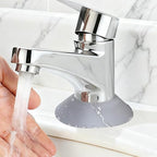 Small Sink Faucet Splash Handle Drip Guard Mat Silicone Pad Protectors Behind - Image 3