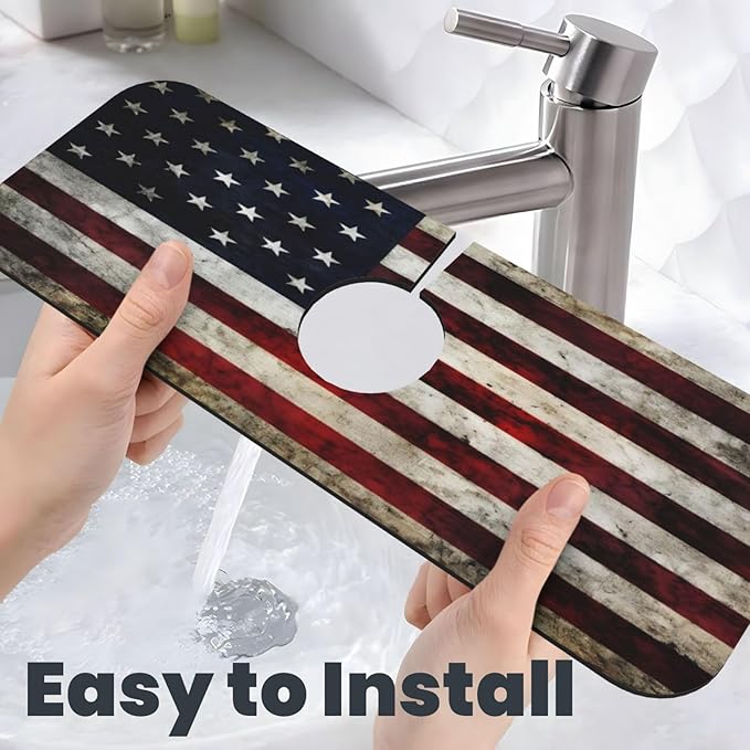 American flag Kitchen sink faucet pad, strong water absorption, anti slip - Image 6