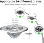 TRAPMATE Tub Stopper, Reversible Bathtub Drain Hair Catcher & Stopper, Ultra - Image 7