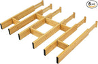 Adjustable Bamboo Drawer Dividers by EcoFives