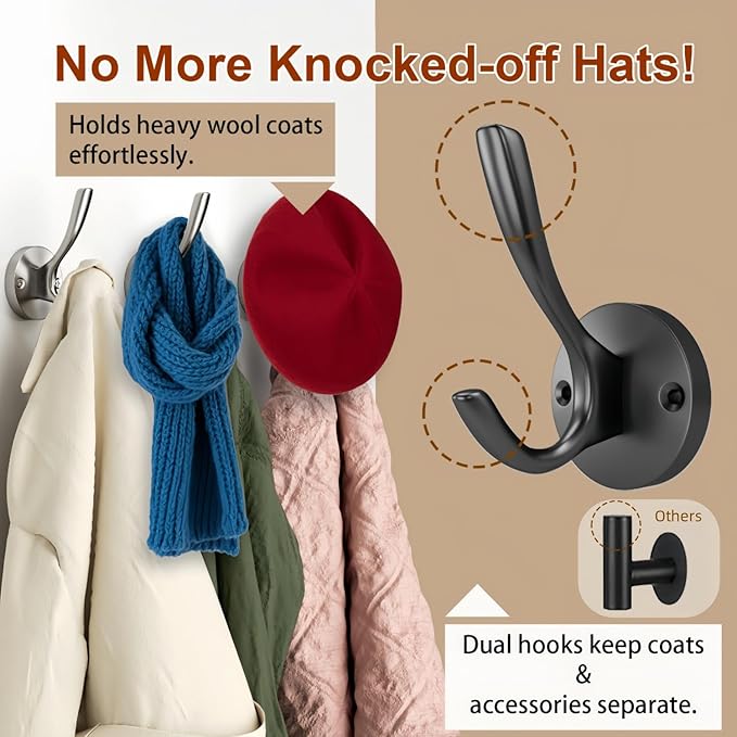 ZUONAI Black Towel Hook Black Towel Hooks - Image 3
