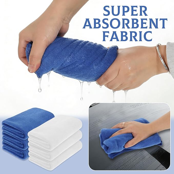 6 Pcs Extra Large Microfiber Cleaning Cloth Reusable Microfiber Towels Thick - Image 6