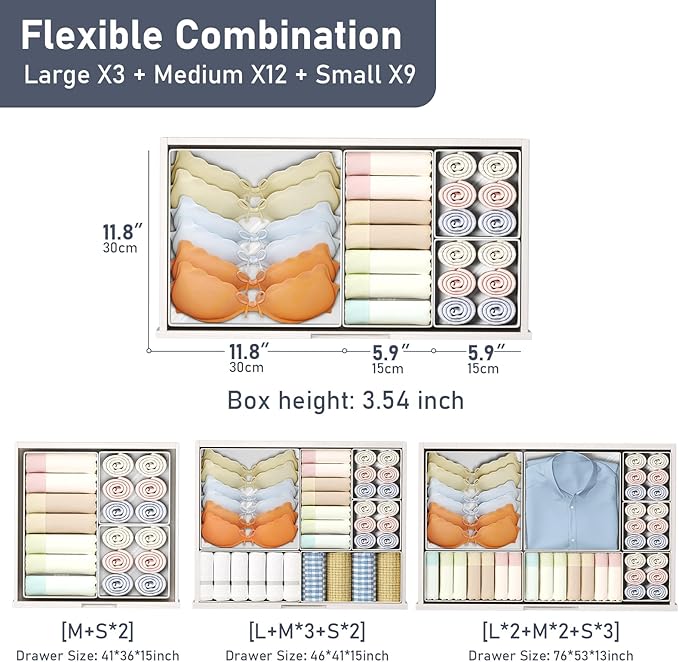 DIMJ Drawer Organizer Clothes Storage - Image 3