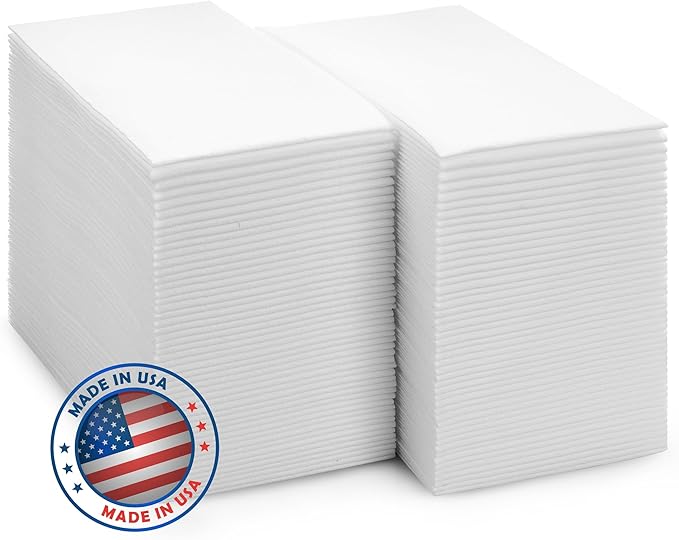 300-Pack BloominGoods Disposable Bathroom Napkins | Single-Use Classic Lite - Image 3