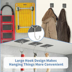 Adhesive Wall Hooks for Hanging - 60lb Heavy Duty Waterproof & Rustproof - Image 4