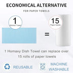 Homaxy 100% Cotton Terry Kitchen Towels, Checkered Designed, Soft and Super - Image 6