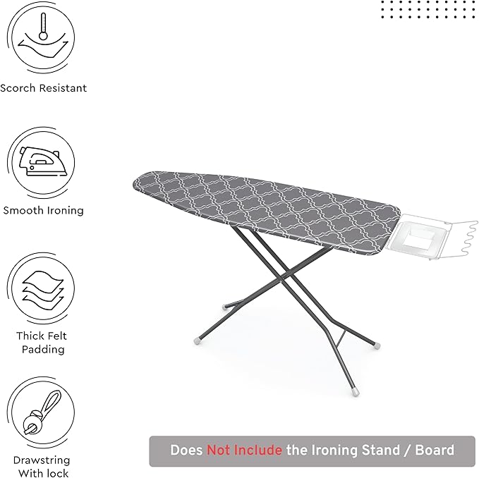 Encasa XO Ironing Board Cover and Pad 54"x18" - Image 3