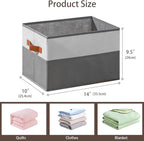 6 Pack Large Storage Bins with Handle, Collapsible Storage Basket - Image 2