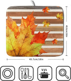 Autumn Golden Maple Leaf Dish Drying Mat - Image 2