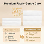 Face Towels, XL Facial Dry Towels 10x12 Inch, Biodegradable Disposable Face - Image 8