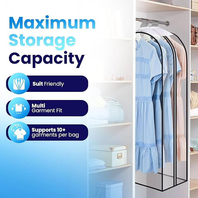 Clear Garment Bags for Clothes Storage - Image 5