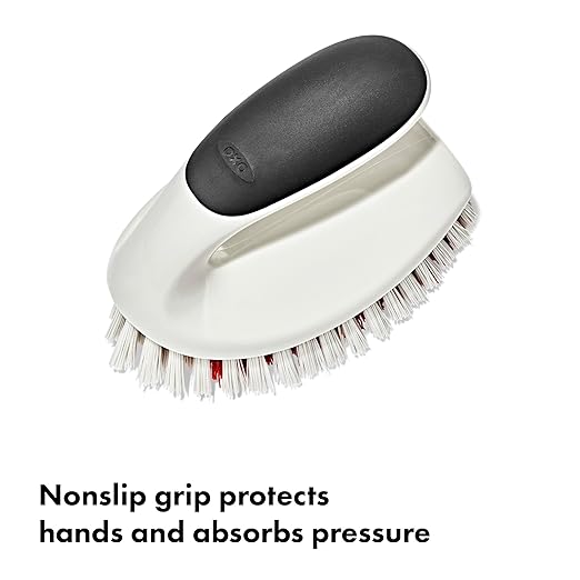 OXO Good Grips All-Purpose Scrub Brush – 2-Pack, Crevice Cleaning, Bathroom - Image 3
