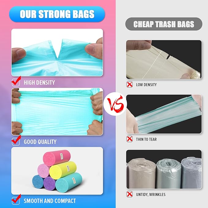 8 Gallon Trash Bags Colored - Image 2