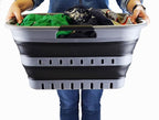 SAMMART 30L Collapsible 3 Handled Plastic Laundry Basket - Image 6