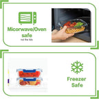 10 Pack Borosilicate Glass Meal Prep Containers - Image 4