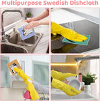 6 Pack Swedish Dishcloths for Kitchen, Cat Gifts for Cat Lovers Swedish Rags - Image 7