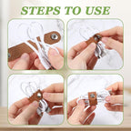 10 PCS Leather Cable Organizers, Leather Travel Cords Storage Organizers Snap - Image 6