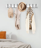 Coat Rack Wall Mount, 16.5 Inches Wood Coat Hooks Wall Mount, Wall Coat Rack - Image 5