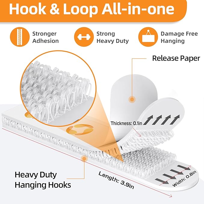 XL Picture Hanging Strips Heavy Duty, 80 Strips Damage Free Removal Picture - Image 2